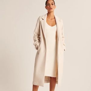 Abercrombie & Fitch Calf-Length Wool-Blend Coat